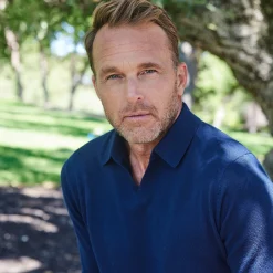 Bellagio Buttonless Long Sleeve Merino Polo-Collars & Co Sale