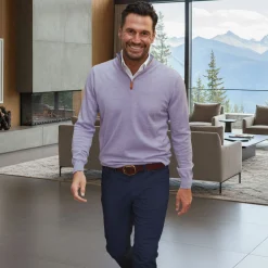 Cashmere Touch Australian Merino Quarter Zip-Collars & Co Sale