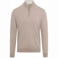 Cashmere Touch Australian Merino Quarter Zip Sweater-Collars & Co Hot