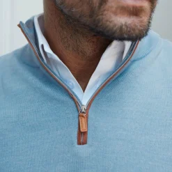 Cashmere Touch Australian Merino Quarter Zip-Collars & Co Outlet
