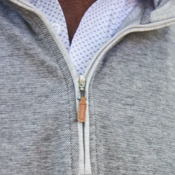 Cloud Textured Quarter Zip Pullover-Collars & Co Sale
