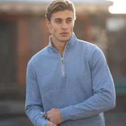 Cloud Textured Quarter Zip Pullover-Collars & Co New