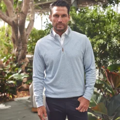 Cloud Textured Quarter Zip Pullover-Collars & Co