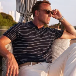 East Hampton Waffle Knit Polo-Collars & Co Best