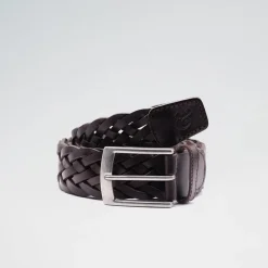 Leather Braided Belt-Collars & Co Hot