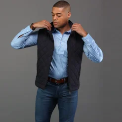 Long Sleeve Semi-Spread Collar Polo-Collars & Co Clearance