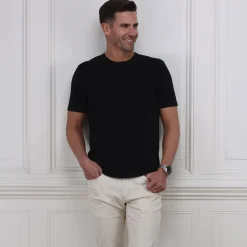 Lucca Luxury Touch Cotton and Silk T-Shirt-Collars & Co Hot