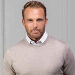 Luxury Touch Cotton and Cashmere Crew Neck Sweater-Collars & Co Outlet