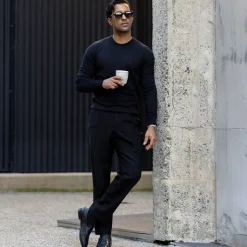Luxury Touch Cotton and Cashmere Crew Neck Sweater-Collars & Co Discount