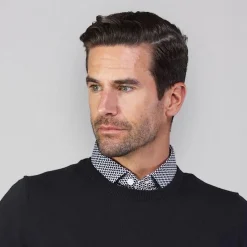 Luxury Touch Cotton and Cashmere Crew Neck Sweater-Collars & Co Discount