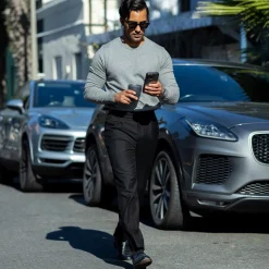 Luxury Touch Cotton and Cashmere Crew Neck Sweater-Collars & Co Hot