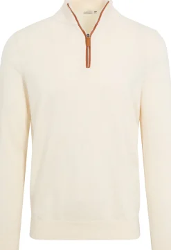 Luxury Touch Cotton and Cashmere Quarter Zip Sweater-Collars & Co Best