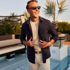 Monterey Cotton & Linen Overshirt-Collars & Co Outlet