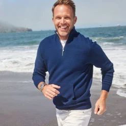 Napoli Pocket Quarter Zip Wool Sweater-Collars & Co