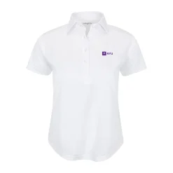 New York University Women's Cap Sleeve Semi Spread Polo-Collars & Co