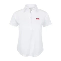 Ole Miss Women's Cap Sleeve Semi Spread Polo-Collars & Co Outlet