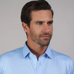 Quattro Flex Dress Shirt with Semi-Spread Collar-Collars & Co
