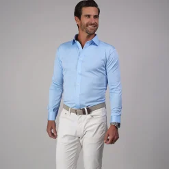 Quattro Flex Dress Shirt with Semi-Spread Collar-Collars & Co