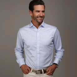 Quattro Flex Dress Shirt with Semi-Spread Collar-Collars & Co Clearance