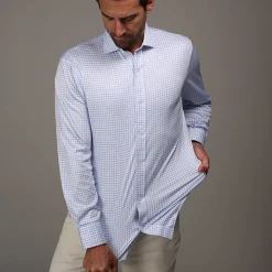 Quattro Flex Dress Shirt with Semi-Spread Collar-Collars & Co Clearance