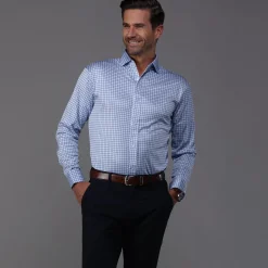Quattro Flex Dress Shirt with Semi-Spread Collar-Collars & Co Best