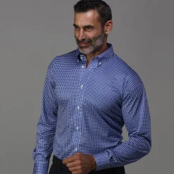 Quattro Flex Dress Shirt with Button Down Collar-Collars & Co Outlet