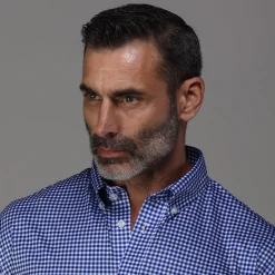 Quattro Flex Dress Shirt with Button Down Collar-Collars & Co Outlet