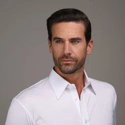 Quattro Flex Dress Shirt with English Spread Collar-Collars & Co Best