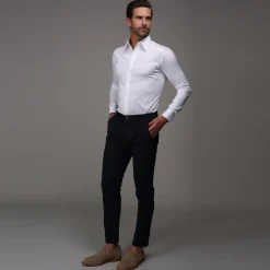 Quattro Flex Dress Shirt with English Spread Collar-Collars & Co Best