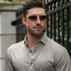 Quattro Flex Dress Shirt with Semi-Spread Collar-Collars & Co Online