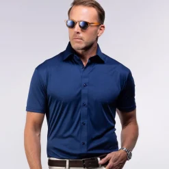 Quattro Flex Short Sleeve Button Down-Collars & Co Hot