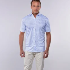 Quattro Flex Short Sleeve Button Down-Collars & Co Hot