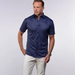 Quattro Flex Short Sleeve Button Down-Collars & Co Hot