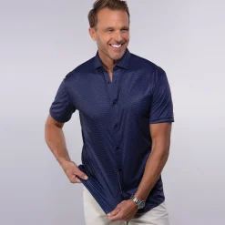 Quattro Flex Short Sleeve Button Down-Collars & Co Hot