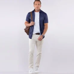 Quattro Flex Short Sleeve Button Down-Collars & Co Hot