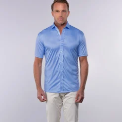 Quattro Flex Short Sleeve Button Down-Collars & Co