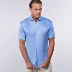 Quattro Flex Short Sleeve Button Down-Collars & Co