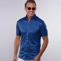 Quattro Flex Short Sleeve Button Down-Collars & Co Hot