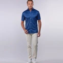 Quattro Flex Short Sleeve Button Down-Collars & Co Hot
