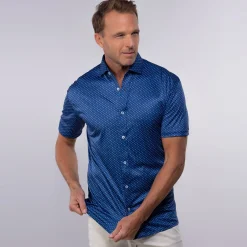 Quattro Flex Short Sleeve Button Down-Collars & Co Hot