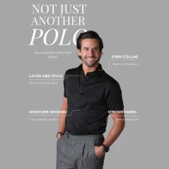 Semi-Spread Collar Polo-Collars & Co Clearance