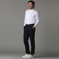 Semi-Spread Collar Polo Long Sleeve-Collars & Co Online