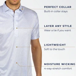 Semi-Spread Collar Polo Long Sleeve-Collars & Co Online