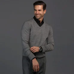 Semi-Spread Collar Polo Long Sleeve-Collars & Co Hot