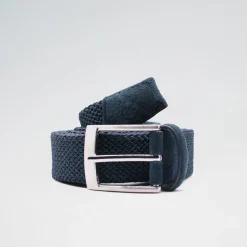 Stretch Woven with Suede Accents Belt-Collars & Co Online