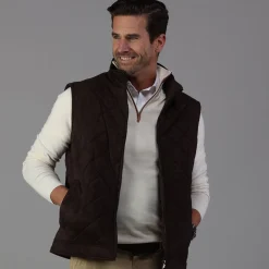 Tech Suede Cambridge Quilted Vest-Collars & Co Outlet