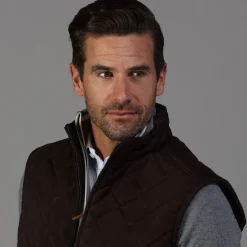 Tech Suede Cambridge Quilted Vest-Collars & Co Outlet