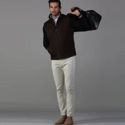 Tech Suede Cambridge Quilted Vest-Collars & Co Outlet