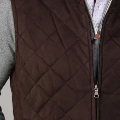 Tech Suede Cambridge Quilted Vest-Collars & Co Outlet
