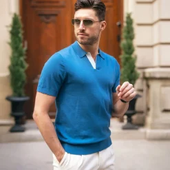 The Maranello Contrast Collar Polo - Tailored Fit-Collars & Co Discount